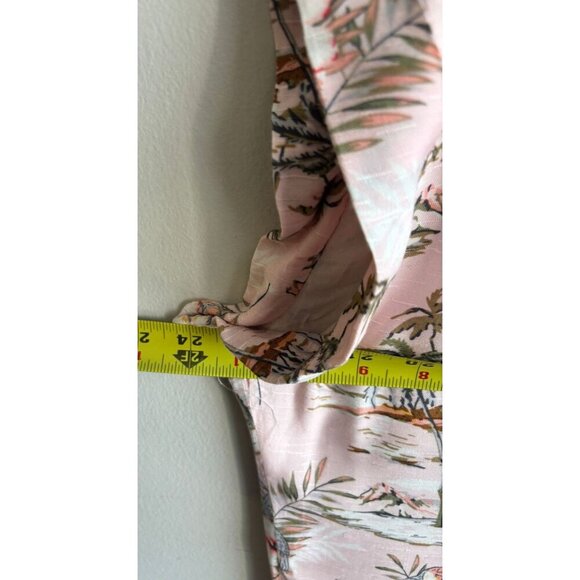 Tribal Femme Womens Pop Over Pink Paradise Cap Sleeve A-Line Midi Dress Sz L - Picture 9 of 15